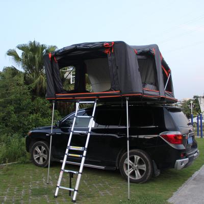 China Car Roof Top Tent 5 Person 2 Room Straight Bracing Type Hard Shell Roof Top Tents Aluminum For Outdoor Camping for sale