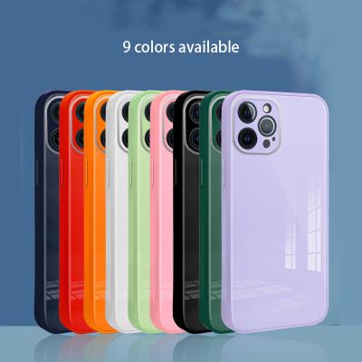 China Clear Glass Case Shockproof TPU Liquid Shell Waterproof Soft Phone Case For iPhone 13 Luxury Accessories for sale