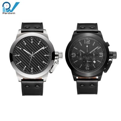 China Auto Date Mixed Colors Case Watches Forged Carbon Fiber With Logo OEM Quartz Analog 2019 Carbon Strap Rubber Mens Stainless Steel Watches for sale