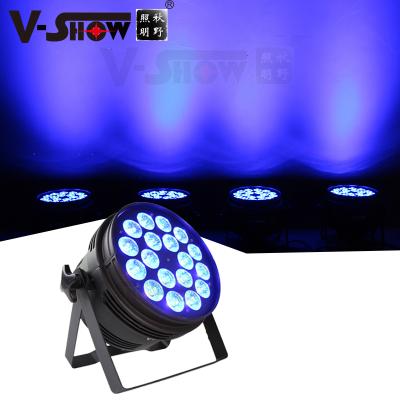 China V-stage Show USA Warehouse 18*18W RGBWA 6in1 LED Par Light UV Indoor Stage Lights For Party Wedding DJ for sale