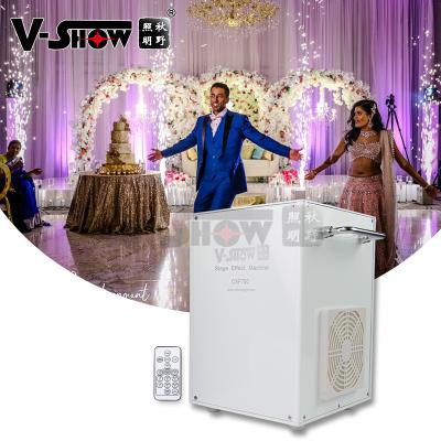 China V-exhibition Europe Warehouse 2pcs 750W With Flightcase Cold Spark Machine Sparkler Firework Machine For Wedding CSF750 for sale