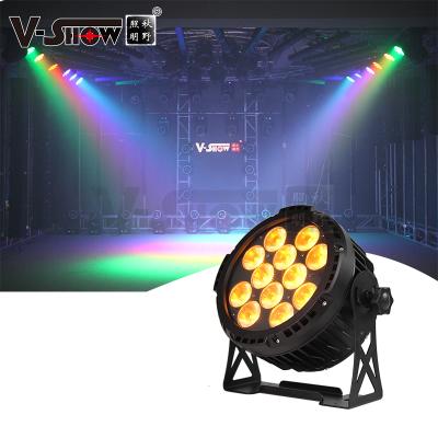 China Wedding V-Show 1pc Outdoor Remote App 12 * 18W RGBWA+UV 6in1 Waterproof Battery Wireless Par LED Lights for sale