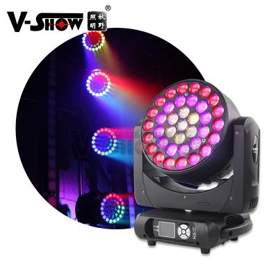 China V-Show 1pc 37*15W RGBW 4in1 Beam Wash Zoom LED Moving Head DJ Light Stage Lights BWZ3704 for sale