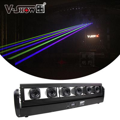 China V-Show 6 Eyes Red/Blue/Green/RGB Moving Head Stage Laser Light Bar Beam Lights DJ Disco Nightclub LB06 for sale