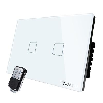 Chine 433mhz Switch CNSKOU USA 2 Touch Band 2 Way Remote Glass Panel Touch Screen Remote Control Switch à vendre