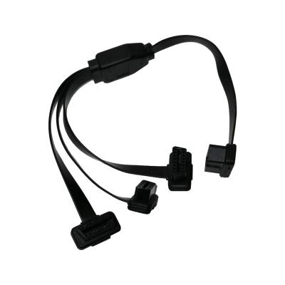 China MANY OBD2 BYOBDII 50cm Length 4FT Male To Three Female OBD2 Extension Cable With 16Pin Connected for sale