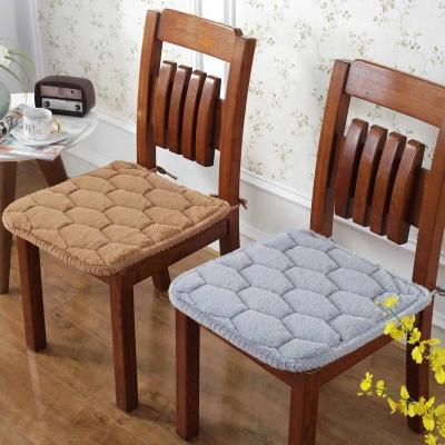 China Washable Pure Color Cushion Chair Pad Plush Chair Pad With Grip Seat Pad Pet Pad Dining Chair Mat for sale