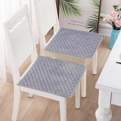 China Square Solid Color Washable Modern Plush Stool Cushions Dining Chair Seat Pad Thicken Office Home Soft Non-Slip Sit Mat Chair for sale