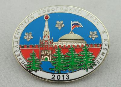 Cina Pin promozionale con il cristallo di rocca, Pin sintetico in lega di zinco del risvolto del nuovo anno del regalo dello smalto con doratura in vendita