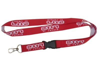 China Single Side Woven Lanyard, Name Badge Promotional Lanyards With Metal Hook for sale