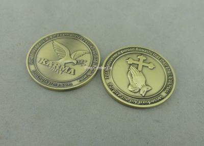 China Die Stamped Religion Personalized Coins , Customized Brass Charity Souvenir Coin for sale