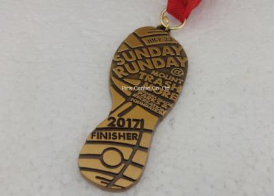 China A presión las medallas antiguas de los premios de los Triathlons de la fundición, medallas de la antigüedad 5K de la aleación del cinc en venta