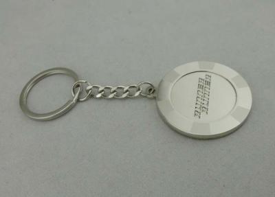 China Engraved Key Chain with Brass Stamped and Silver Plating for Promotional Gift for sale