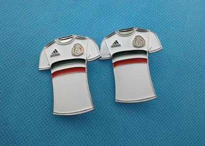 China 5mm Die Stuck Football T Shirt Hard Enamel Pin for sale