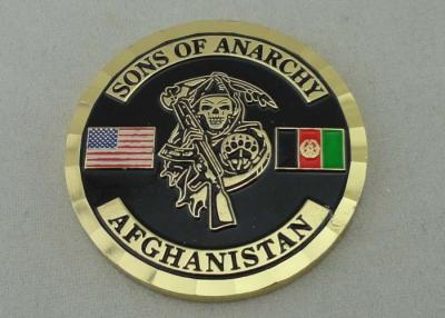 Chine L'armée des Etats-Unis a personnalisé des pièces de monnaie, en laiton mourez embouti pour des fils d'anarchie avec le placage à l'or d'emballage et de boîte à vendre