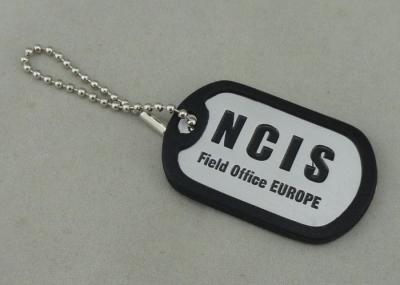 China NCIS Personalised Dog Tags By Aluminum Stamped , Silicone band Matched for sale