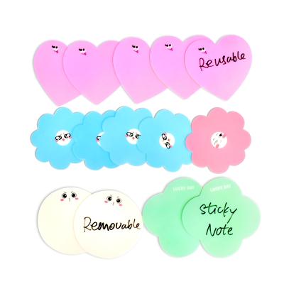 China Nano Shape Notes Removable Dry Erase Sticky Erase Notes Cute Colorful Sticky Different Design Dry Erase Sticky Notes for sale