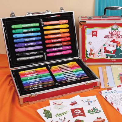 China OEM Nox-toxic Art Set Kids Drawing Colorful Art Marker Set With Artist book for child for sale