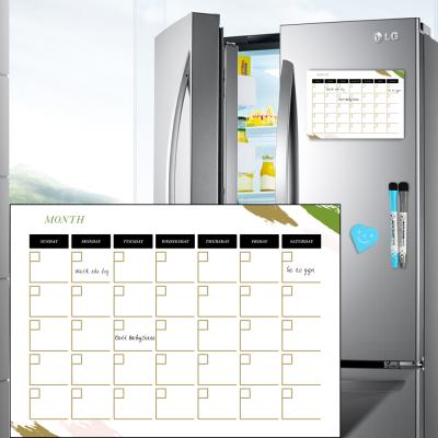 China Flexible Reusable Magnetic Weekly Monthly Meal Planner Fridge Whiteboard for sale