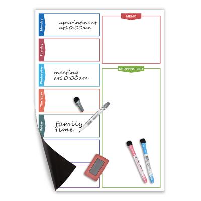 China Fridge Flexible High Quality Magnetic Dry Erase Whiteboard Monthly Planner Calendar Sheet for Kids for sale