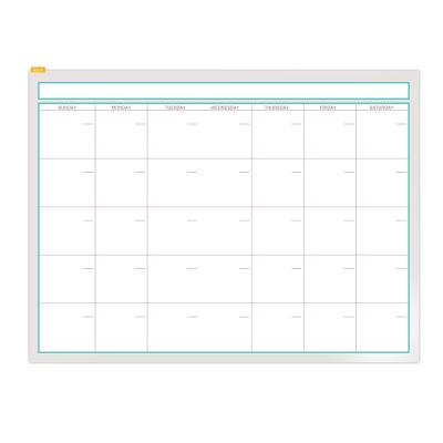 China Education.Training.Office Customized Design Removable Dry Erase Silicone Stick & Skin Whiteboard Weekly Calendar Weekly Calendar Decal for sale