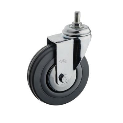 China PIVOT 3/8inch Length Swivel Instrumental Caster Single Bearing Gray Rubber Caster 2inch Screw In for sale