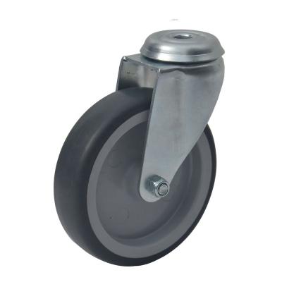 China SWIVEL Trolley Casters Swivel Bolt Hole Type Trolleys Caster With TPR Wheel 2.4