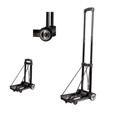 China Shopping Various Style 40kgs Small Foldable Plastic Hand Truck Easy Carry Foldable Hand Cart for sale