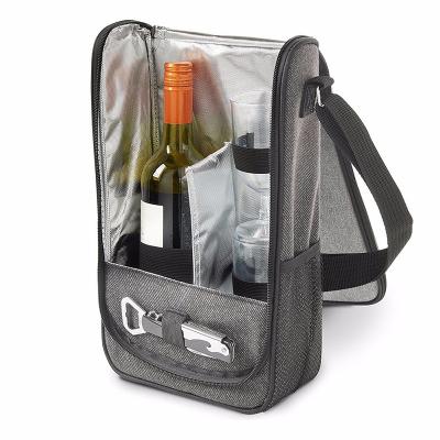 China Waterproof Tote Insulated Food Cooler Bag Carrier Wine Bottle Picnic Bag for sale