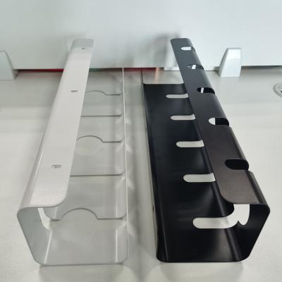 China Under Desk Cable Organizer Under Desk Cable Organizer Wire Management Tray China Factory Metal Piece OEM Production Service for sale