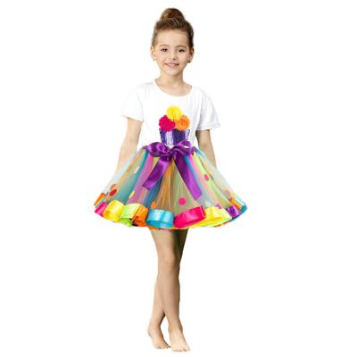 China Breathable Kids Overalls Good Quality Birthday Cake Sleeve Dresses Short Tutu Babies for sale