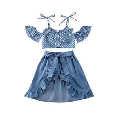 China Summer Breathable Clothes Set Cute Toddler Bull-Puncher Skirt Fashion Baby Kids Dresses For Girls for sale