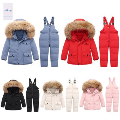 China JiAmy Waterproof Winter Ski Snowsuit Windproof 2 Pieces Snow Suit Kids Sets For Children for sale