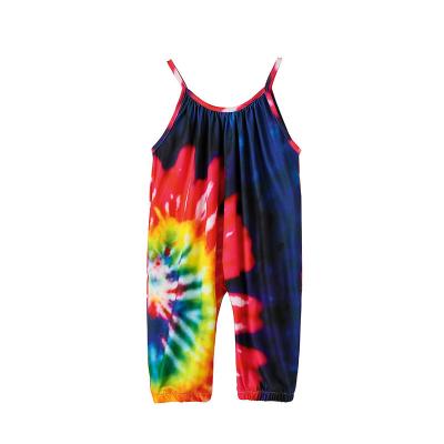 China European and American style eco-friendly breathable colorful sleeveless one-piece clothes baby summer rompers for sale