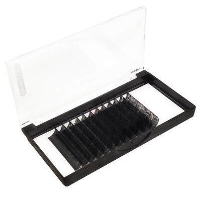 China Natural Soft Flat Lash Extension Wholesale Professional 8-15mm 0.15/0.20 Black Ellipse Flat Lash Eyelash Extensions for sale