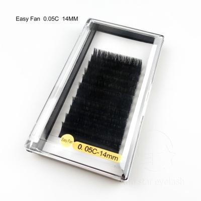 China Private Label Super Soft Lightweight 0.05 0.07 Volume Lash Trays Quick Fanning Easy Fan Licks Eyelash Extension for sale