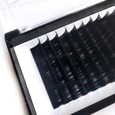 China Factory wholesale matte natural look cruelty free 0.05 0.07 faux mink eyelash extensions lashextention 25mm volume silk wick extensions for sale