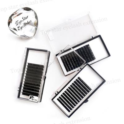 China Korea Eyelash Extensions Matte Natural Looking Premium High Quality Private Manufacturer Brand Lash Extension Individual Silk Packaging for sale