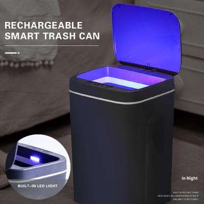 China Nordic Smart Dust Rubish Auto Viable Rubish Plastic Waste Bin Papelera Intelligent Sensor Trash Can Kitchen Rubbish Bins for sale