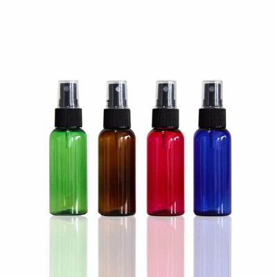 China Personal Care Products Template PET Material 50ml Color Round Shoulder Spray Bottle for sale