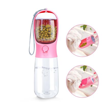 China Multifunctional Sustainable 2 In 1 Portable Pet Travel Water Bottle Dog Water Bowl For Puppy for sale