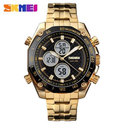 China Alarm Fashion Color Mens Stainless Steel Chain Wrist Watch Western Wristwatches for sale