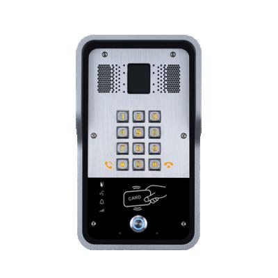 China Built-in camera security intercom products, support remote DTMF, local password and RFID cards, video SIP door phone for sale