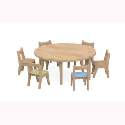 중국 Kindergarten solid wood furniture water-based paint baby learning interactive semicircular table 판매용