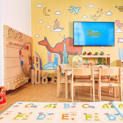 중국 Eibele high quality wooden material kids furniture set kindergarten classroom setup for preschool 판매용