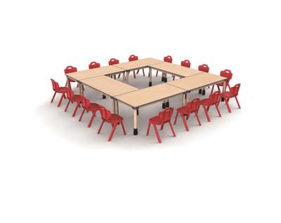 China Collapsible rectangular table for children Special safety furniture for kindergarten preschool furniture for sale