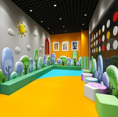 Cina PU material Soft Wall Decor Anti Collision Kids Indoor Playground Soft Wall Sticker for Sale in vendita