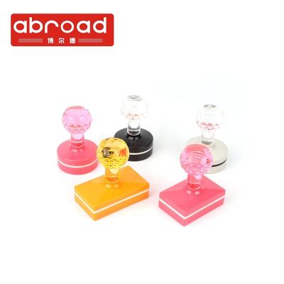 China Stationery Office Crystal Rubber Foam Flash Stamp for sale