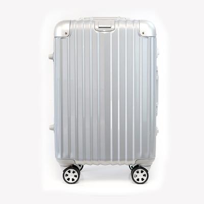 China 20/24/28 Inch Popular Waterproof PC Hard Shell Aluminum Frame TSA Vintage Suitcase Luggage for sale