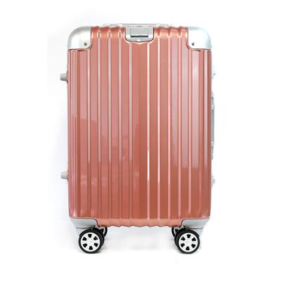 China 20/24/28 Inch Popular Waterproof PC Hard Shell Aluminum Frame TSA Vintage Suitcase Luggage for sale